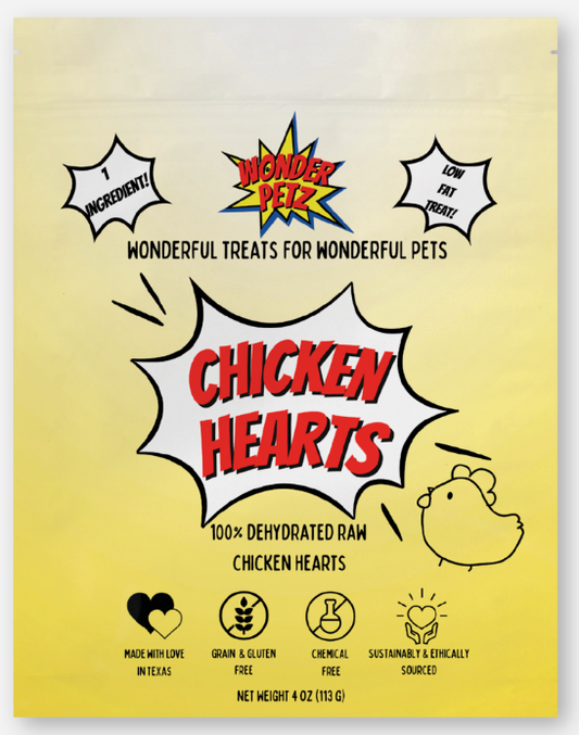 Chicken Hearts for Dogs and Cats | Wonder Petz Treats